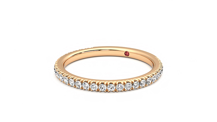 Micro pave diamond wedding on sale band