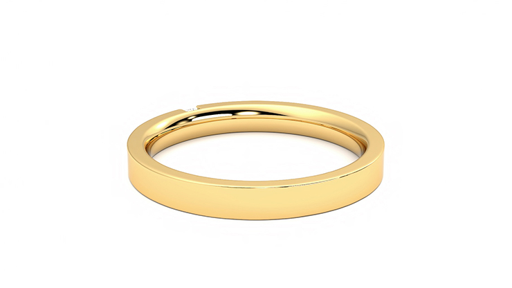 Solid Yellow Gold Simple Plain Ring Modern Ladies Design SM71 | eBay-gemektower.com.vn