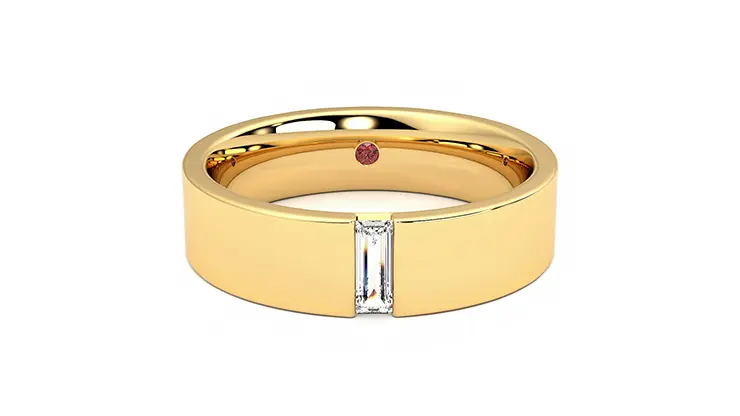 Taylor & Hart Bayberry Yellow Wedding Ring 360 detail 01