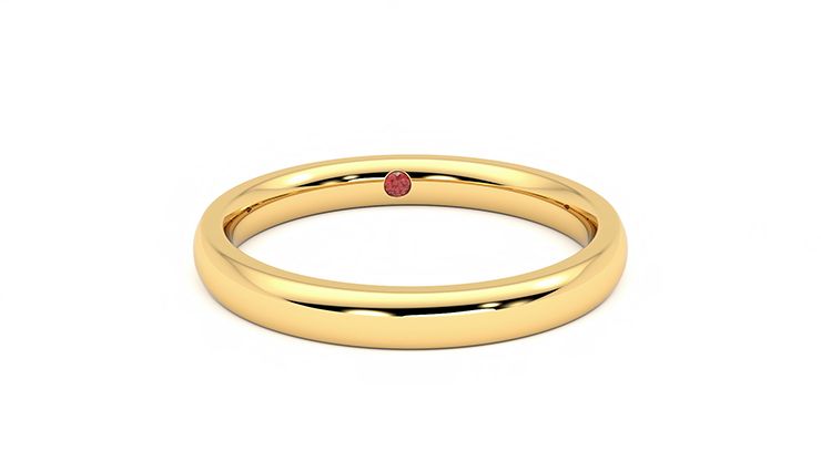 Taylor & Hart Beech Wedding Ring 360 degree image 1