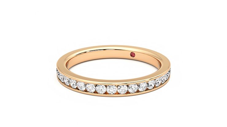 Taylor & Hart Begonia Wedding Ring 360 degree image 25