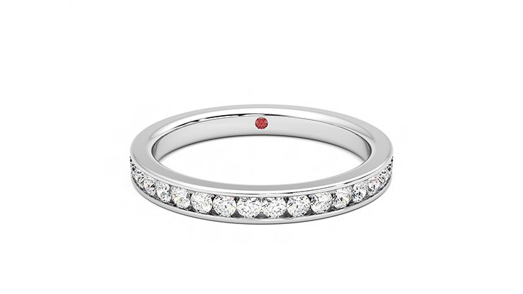 Taylor & Hart Begonia Wedding Ring 360 degree image 0