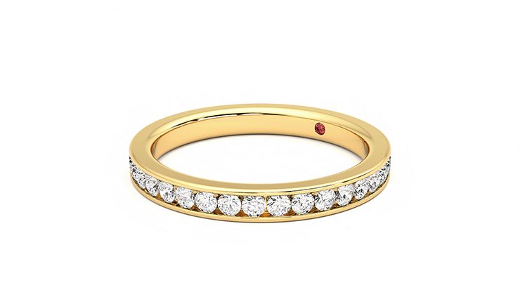 Taylor & Hart Begonia Wedding Ring 360 degree image 24