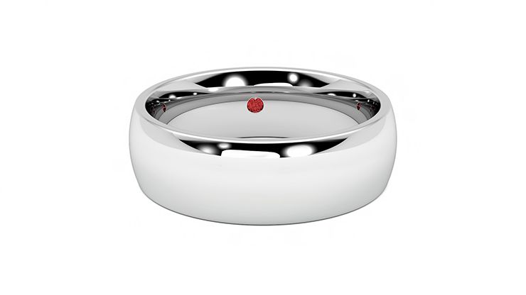 Taylor & Hart Birch Wedding Ring 360 degree image 2