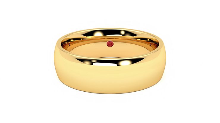 Taylor & Hart Birch Wedding Ring 360 degree image 0