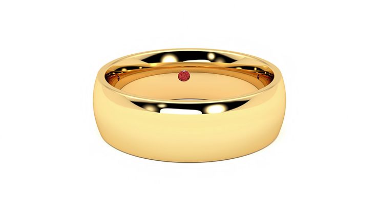 Taylor & Hart Birch Wedding Ring 360 degree image 2