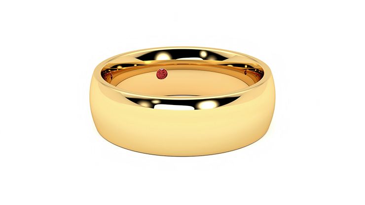 Taylor & Hart Birch Wedding Ring 360 degree image 4