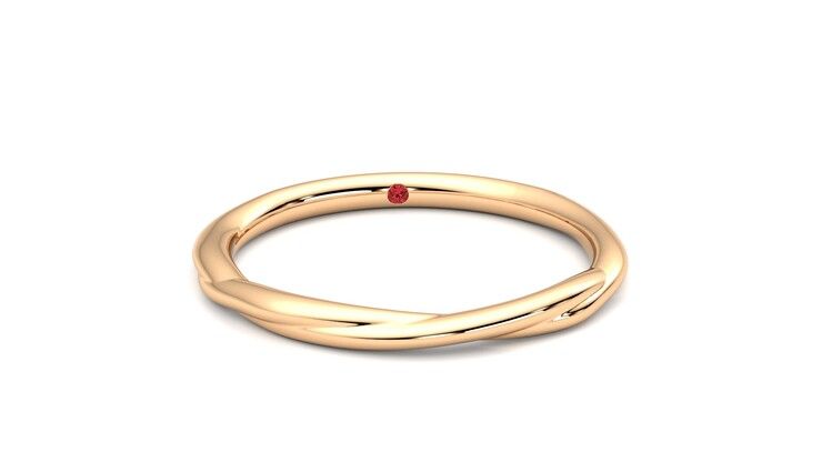 Taylor & Hart Brisa Wedding Ring 360 degree image 2