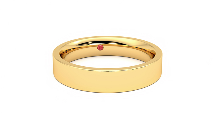 Taylor & Hart Buckeye Wedding Ring 360 degree image 3