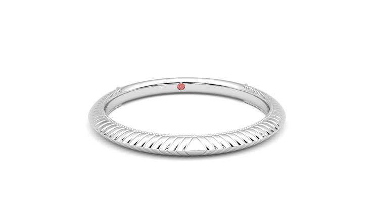 Taylor & Hart Calico Wedding Ring 360 degree image 2