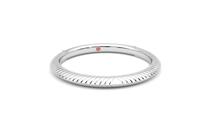 Taylor & Hart Calico Wedding Ring 360 degree image 3