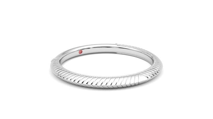 Taylor & Hart Calico Wedding Ring 360 degree image 6