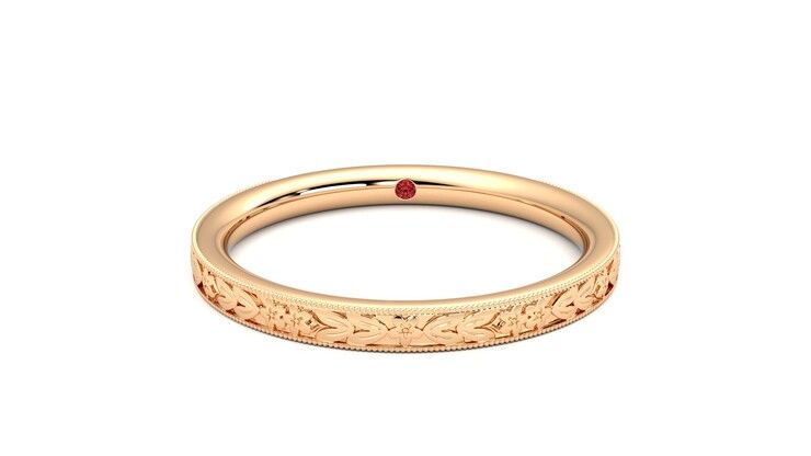 Taylor & Hart Calla Wedding Ring 360 degree image 0