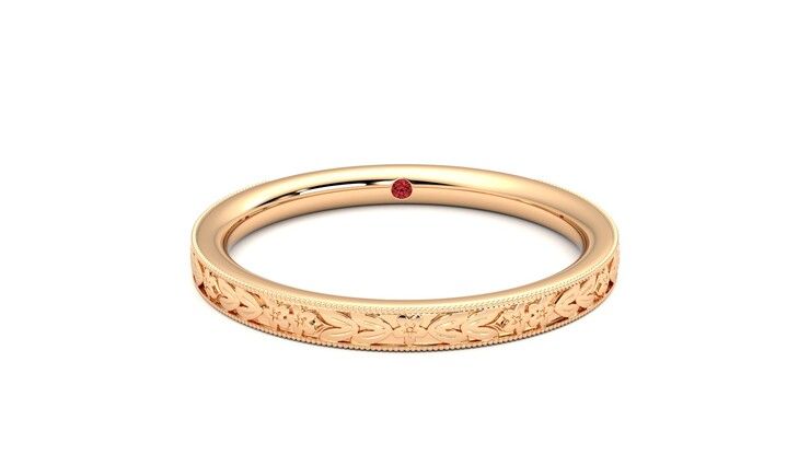 Taylor & Hart Calla Wedding Ring 360 degree image 1