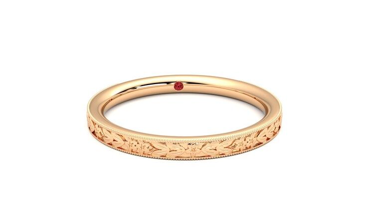 Taylor & Hart Calla Wedding Ring 360 degree image 2