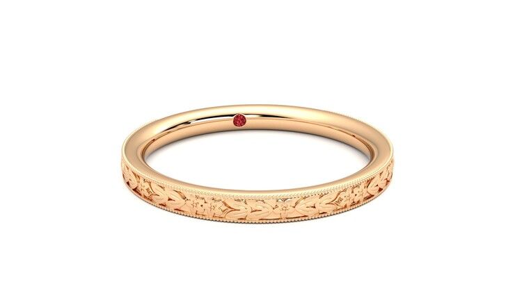 Taylor & Hart Calla Wedding Ring 360 degree image 3