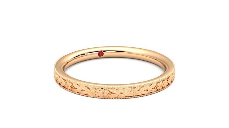 Taylor & Hart Calla Wedding Ring 360 degree image 4