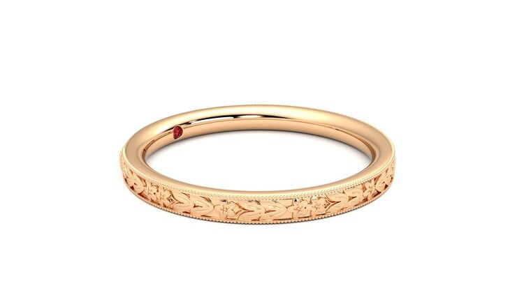 Taylor & Hart Calla Wedding Ring 360 degree image 7