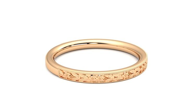 Taylor & Hart Calla Wedding Ring 360 degree image 10