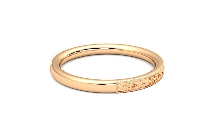 Taylor & Hart Calla Wedding Ring 360 degree image 13