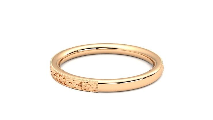 Taylor & Hart Calla Wedding Ring 360 degree image 17