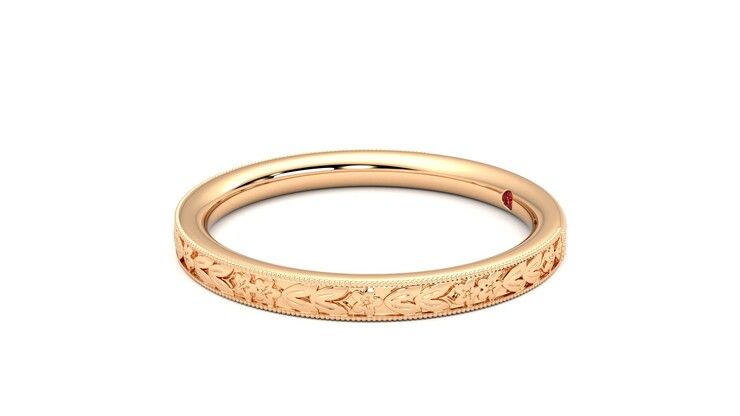 Taylor & Hart Calla Wedding Ring 360 degree image 22