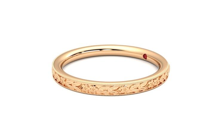 Taylor & Hart Calla Wedding Ring 360 degree image 23