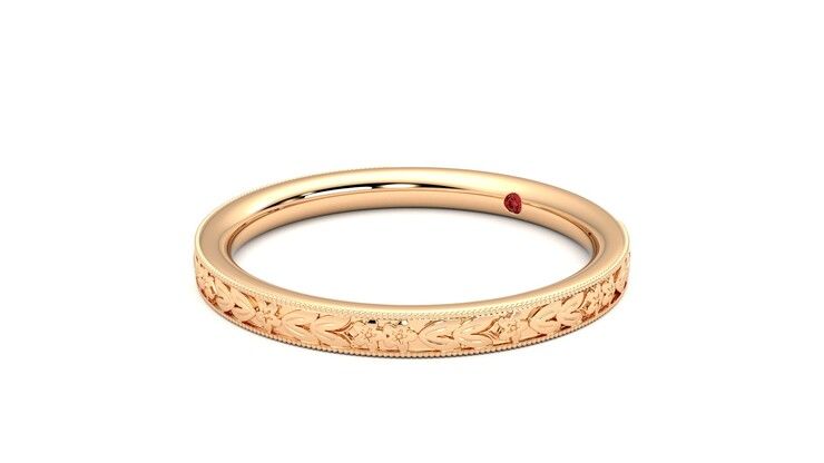 Taylor & Hart Calla Wedding Ring 360 degree image 24