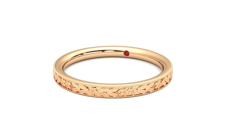 Taylor & Hart Calla Wedding Ring 360 degree image 26