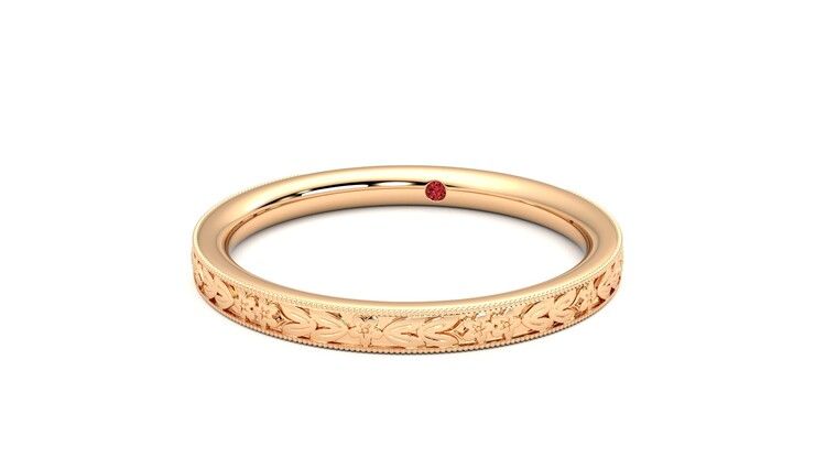 Taylor & Hart Calla Wedding Ring 360 degree image 27