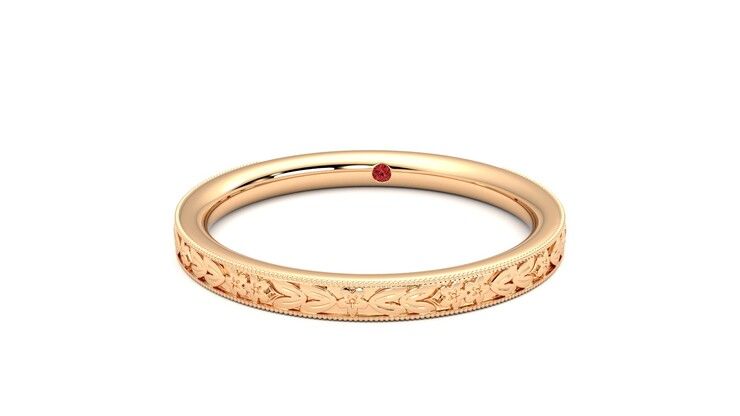 Taylor & Hart Calla Wedding Ring 360 degree image 28