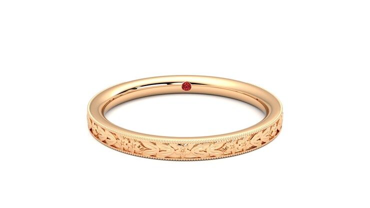 Taylor & Hart Calla Wedding Ring 360 degree image 29