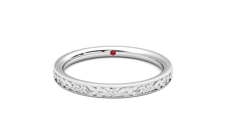 Taylor & Hart Calla Wedding Ring 360 degree image 0