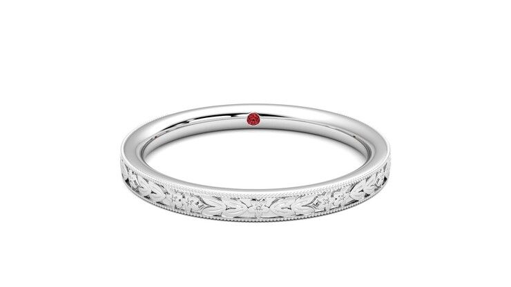 Taylor & Hart Calla Wedding Ring 360 degree image 1