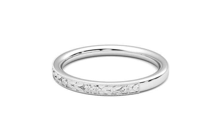 Taylor & Hart Calla Wedding Ring 360 degree image 19