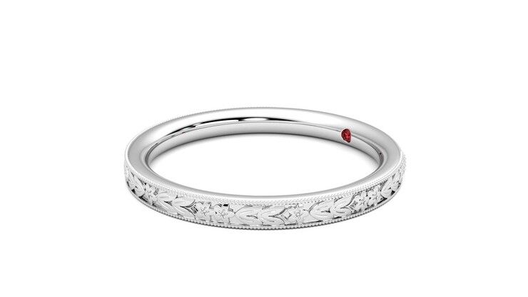 Taylor & Hart Calla Wedding Ring 360 degree image 23