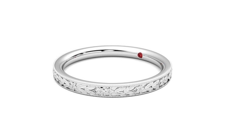 Taylor & Hart Calla Wedding Ring 360 degree image 24