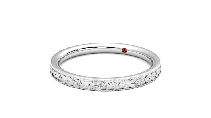 Taylor & Hart Calla Wedding Ring 360 degree image 25