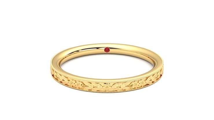 Taylor & Hart Calla Wedding Ring 360 degree image 0