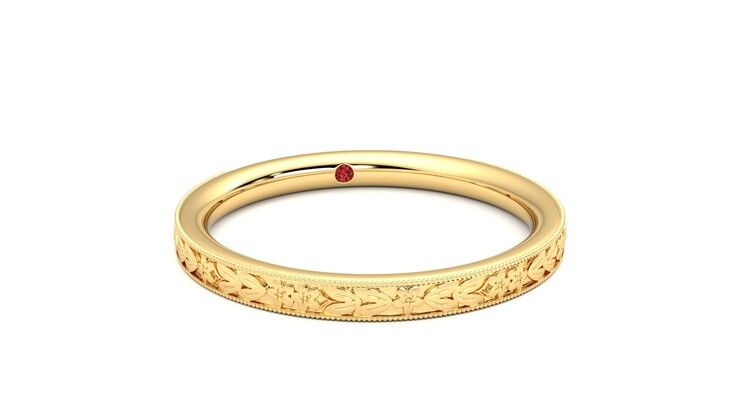 Taylor & Hart Calla Wedding Ring 360 degree image 3