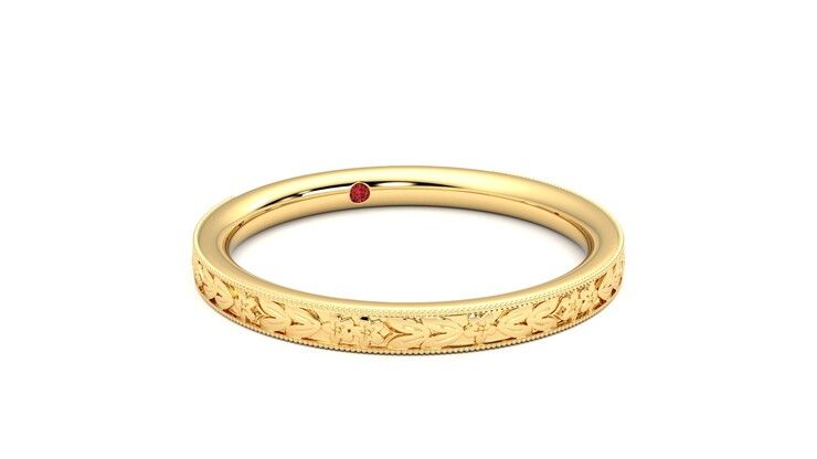 Taylor & Hart Calla Wedding Ring 360 degree image 4