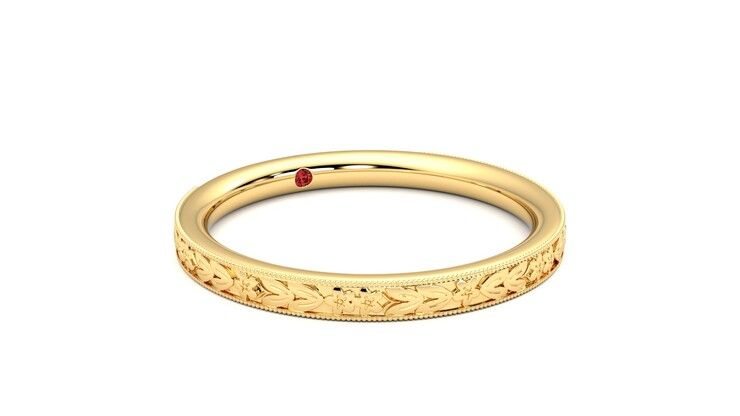 Taylor & Hart Calla Wedding Ring 360 degree image 5