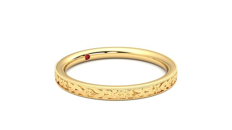 Taylor & Hart Calla Wedding Ring 360 degree image 6