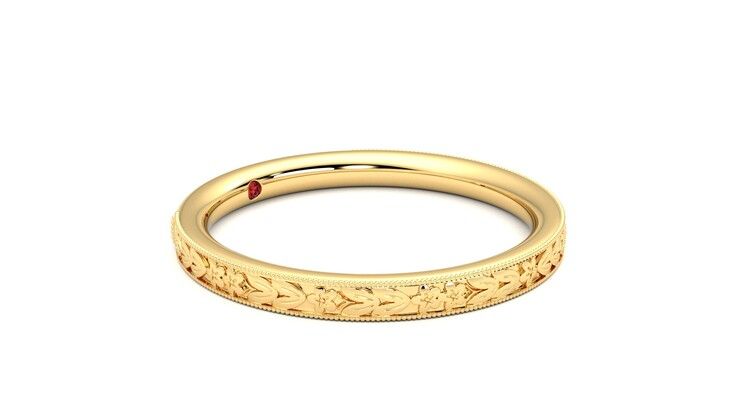 Taylor & Hart Calla Wedding Ring 360 degree image 7