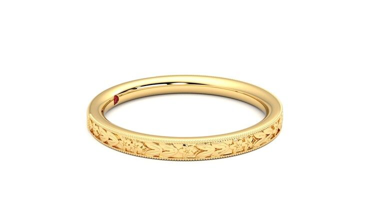 Taylor & Hart Calla Wedding Ring 360 degree image 8