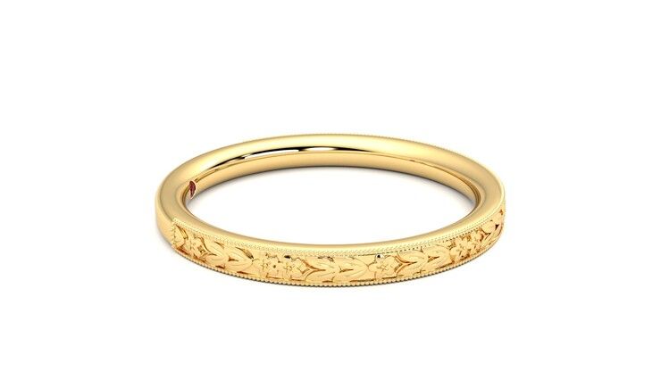 Taylor & Hart Calla Wedding Ring 360 degree image 9