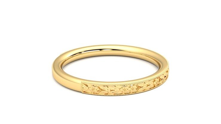 Taylor & Hart Calla Wedding Ring 360 degree image 11