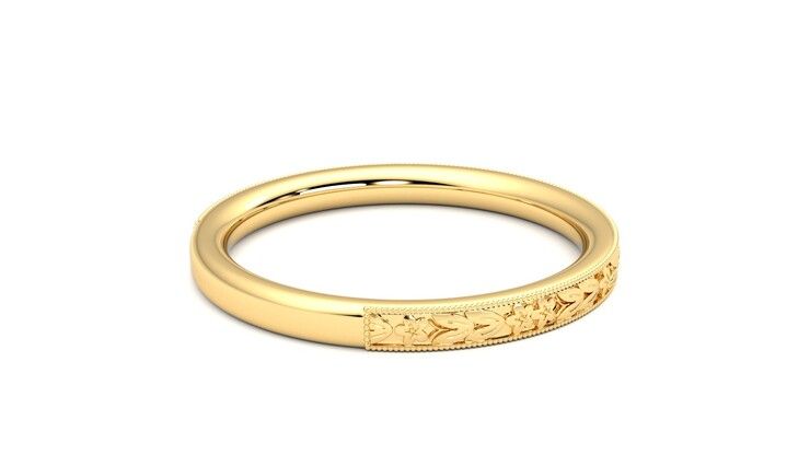 Taylor & Hart Calla Wedding Ring 360 degree image 12