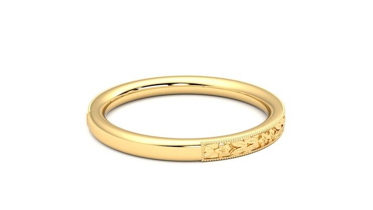 Taylor & Hart Calla Wedding Ring 360 degree image 13