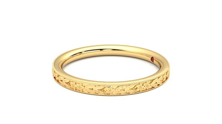 Taylor & Hart Calla Wedding Ring 360 degree image 22